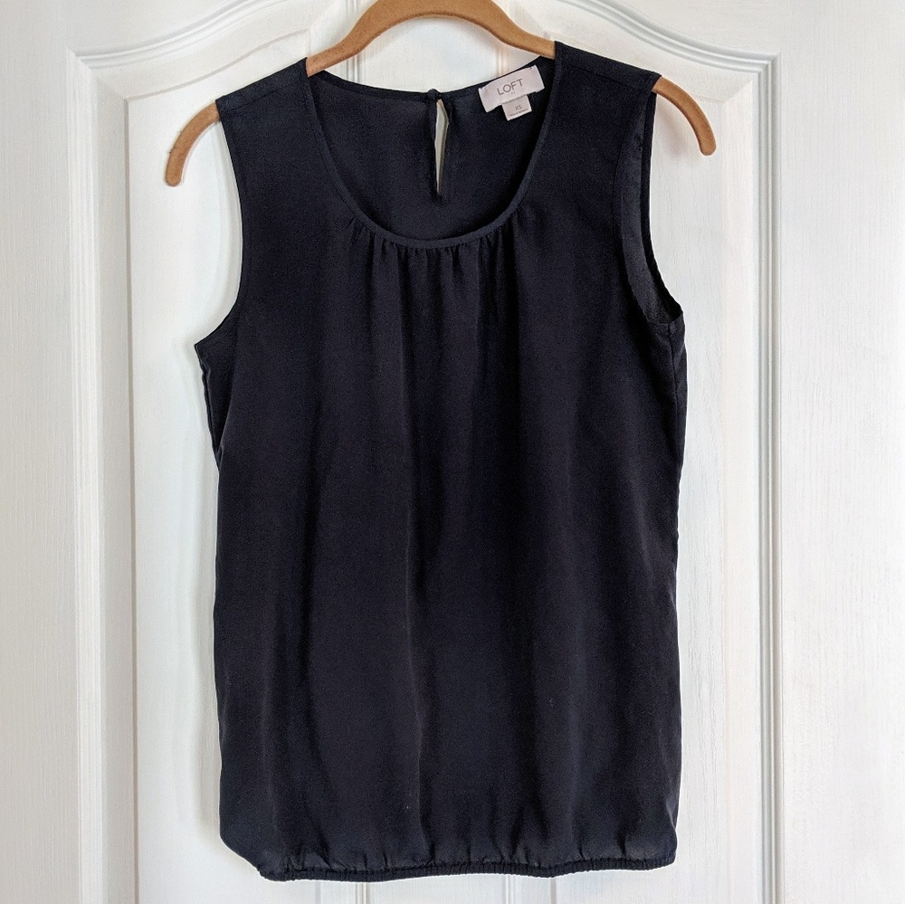 Ann Taylor Loft ♥️ navy blouse XS